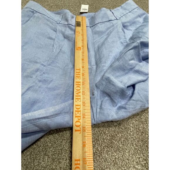 Loft wide leg trouser womens size 14 high rise blue linen blend pants nwt - Picture 7 of 12